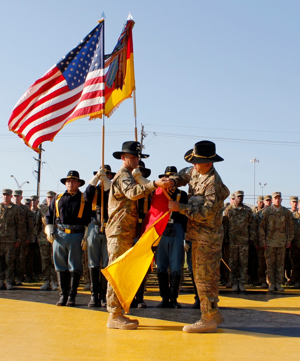 1st ACB uncases colors at Fort Hood on Memorial Day