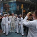 Sailors pose in New York for Fleet Week