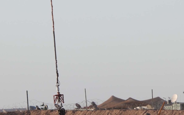 Radio checks on Camp Dwyer