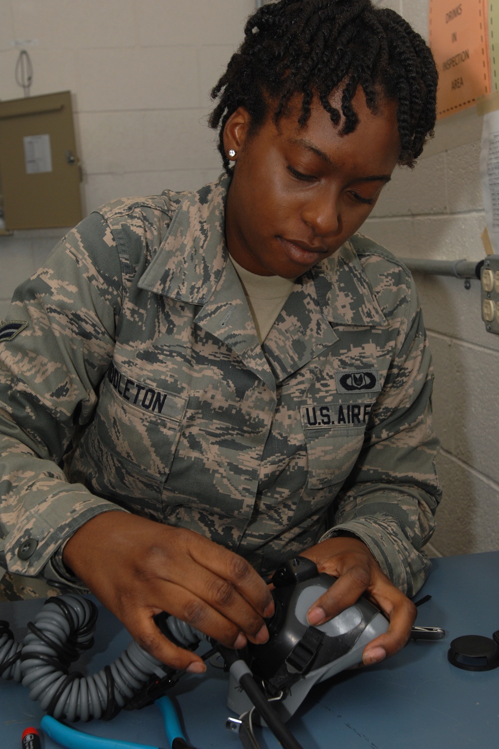 Aircrew Life Support specialists inspect equipment