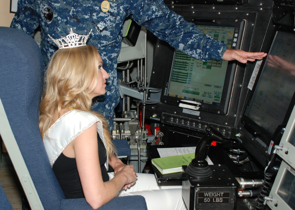 Miss Virginia aboard USS Virginia