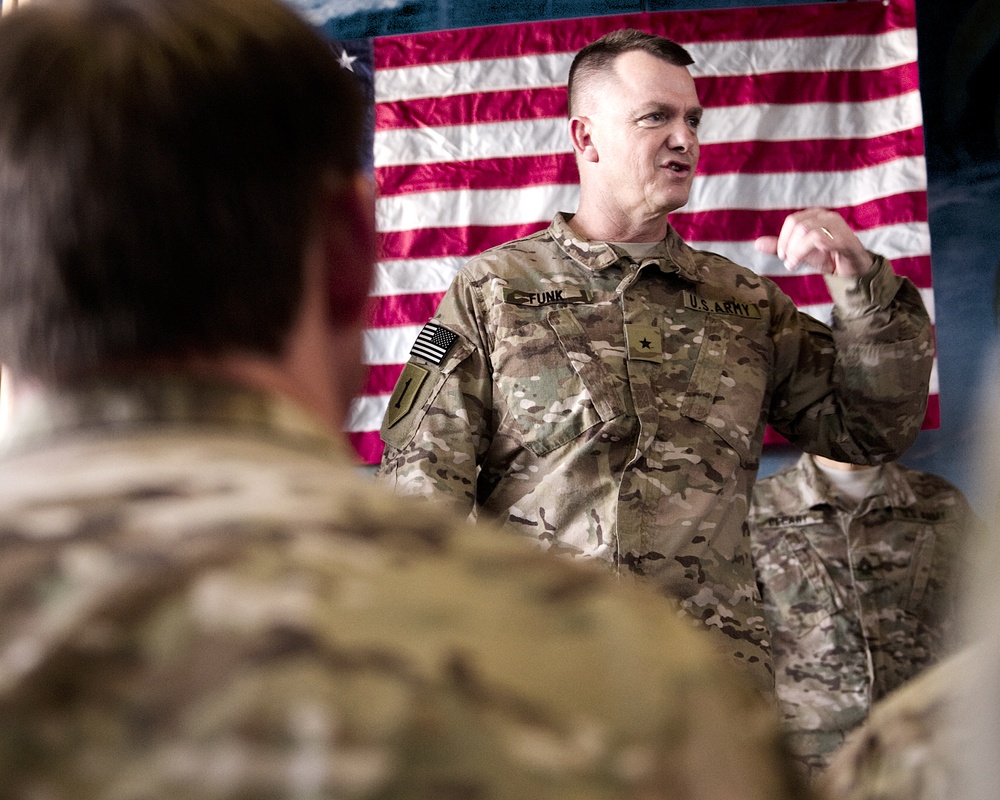 Gen. Funk visits Camp Dyer