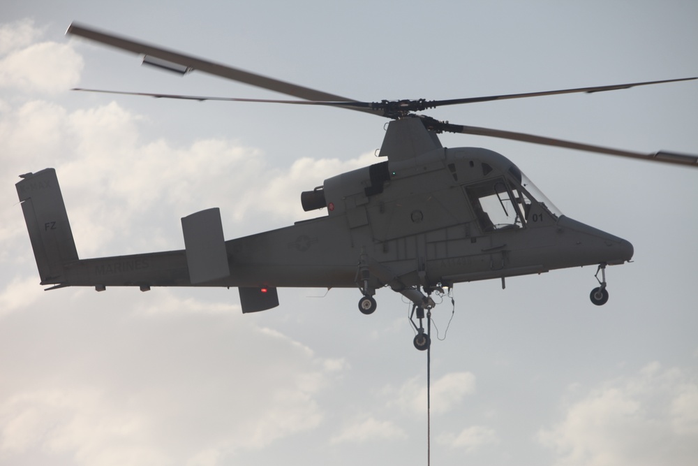 Landing support Marines conduct first helicopter support team mission with unmanned aerial vehicle