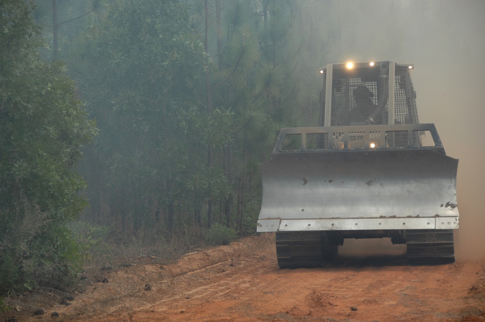 Firefighters at Poinsett Electronic Combat Range