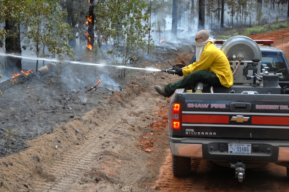 Firefighters at Poinsett Electronic Combat Range