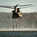 U.S. Army Sapper soldiers helocast into Lake of the Ozarks