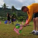 Memorial Day flag laying ceremony