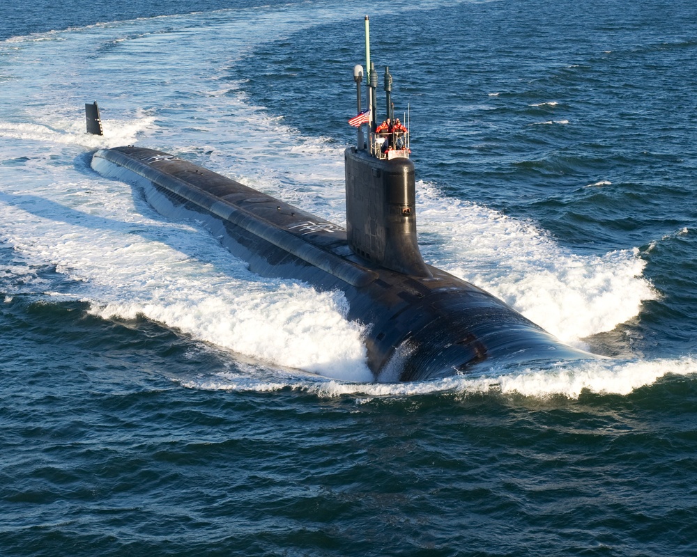 Submarine conducts alpha trials in the Atlantic Ocean