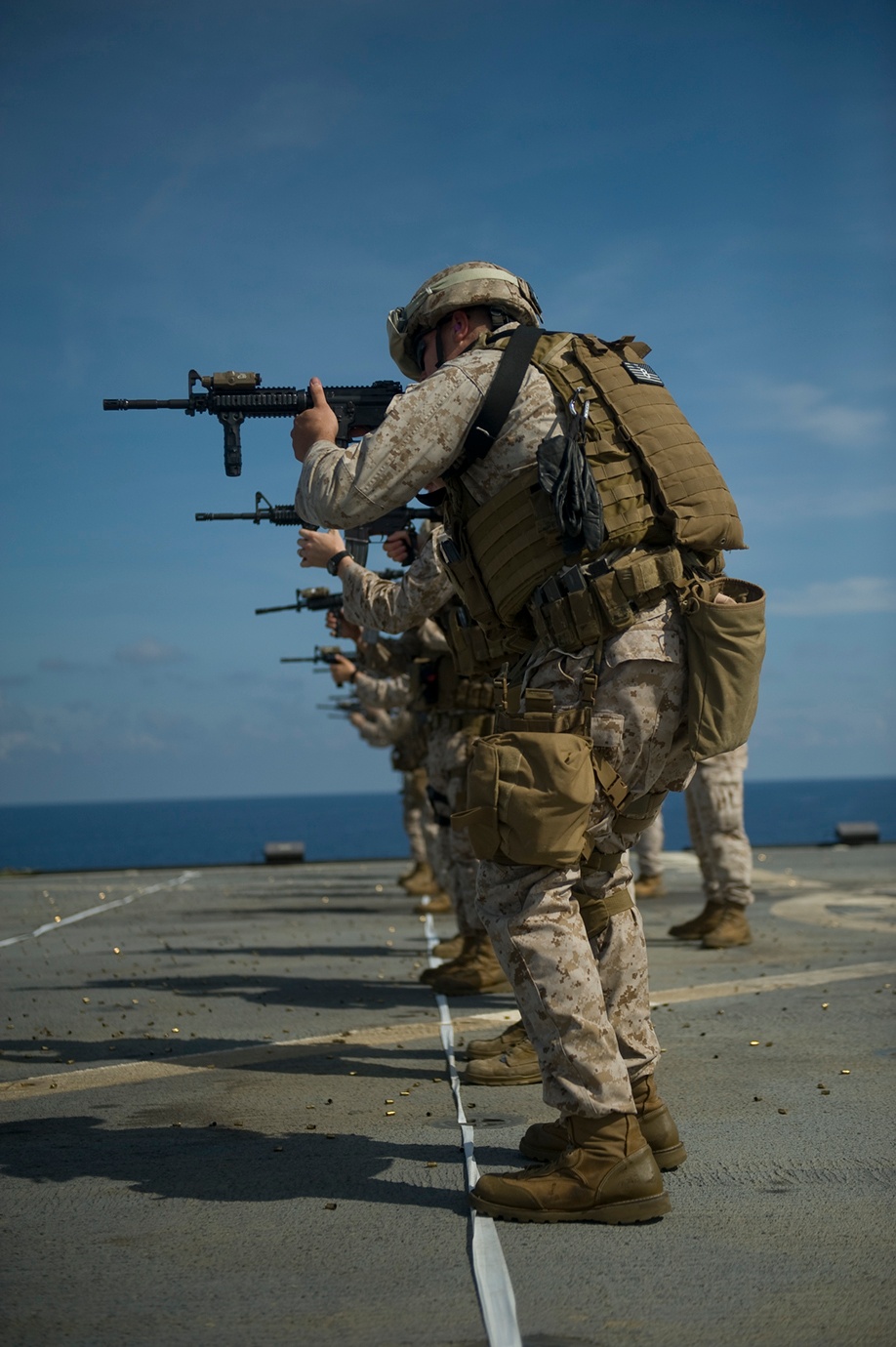 Weapons training aboard USS Blue Ridge