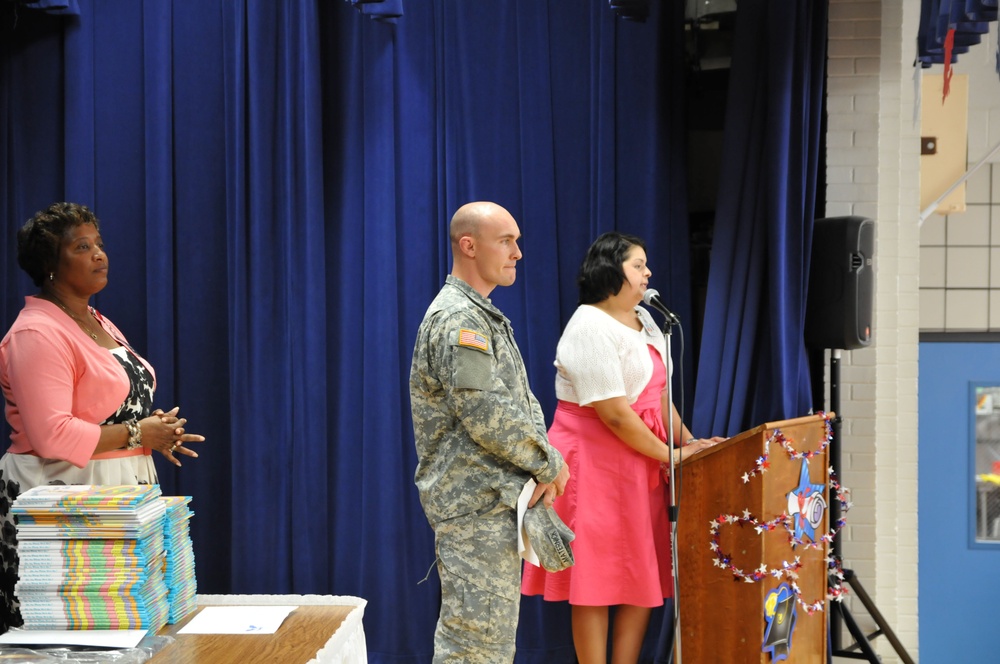 13th Sustainment Command (Expeditionary) visits East Ward Elementary School