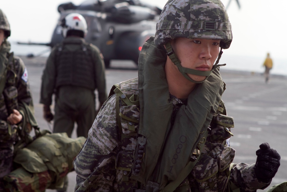 Korean Marines board USS New Orleans