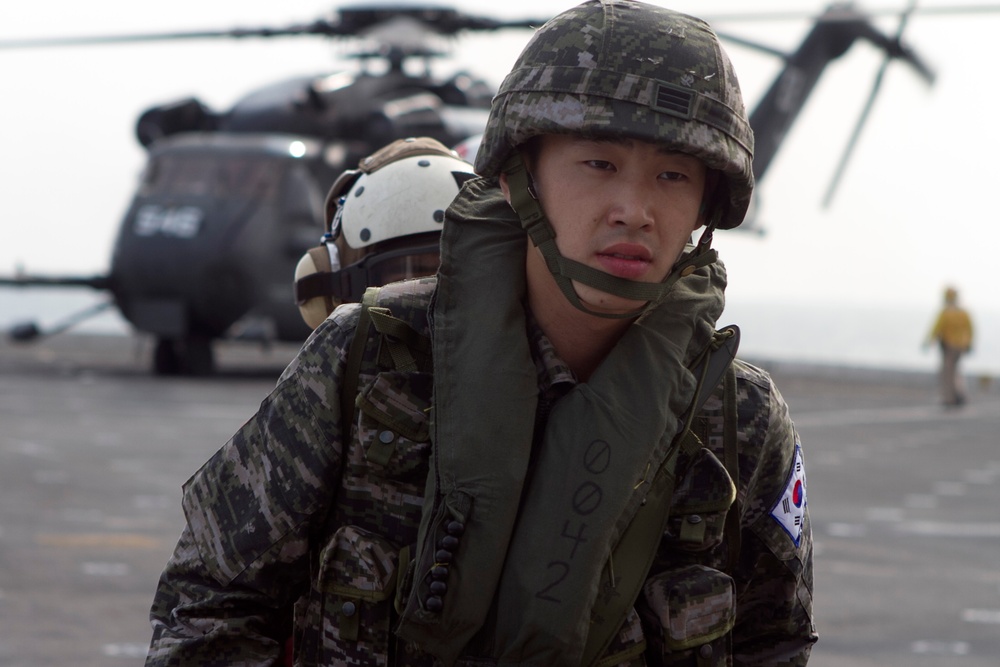 Korean Marines board USS New Orleans