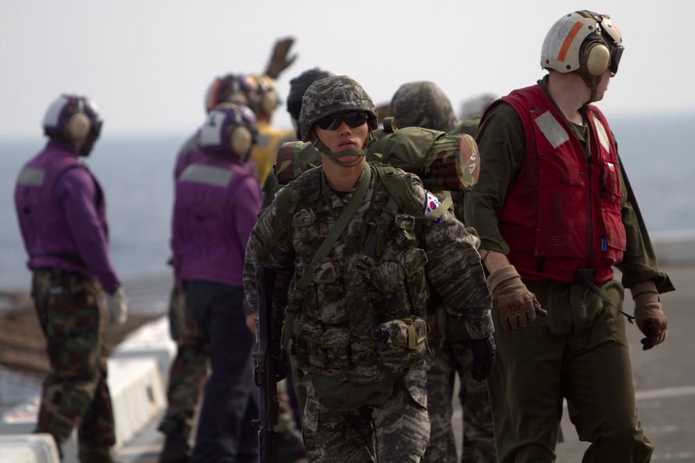 Korean Marines board USS New Orleans