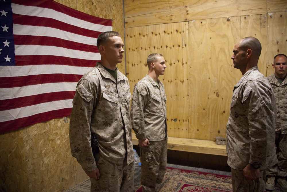 Promotion Ceremony on Forward Operating Base Jackson