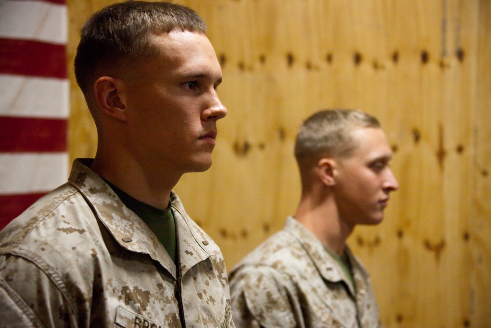 Promotion Ceremony on Forward Operating Base Jackson