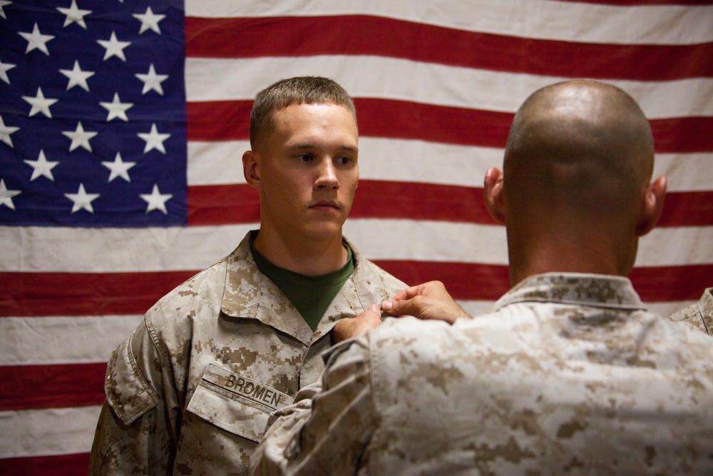 Promotion Ceremony on Forward Operating Base Jackson