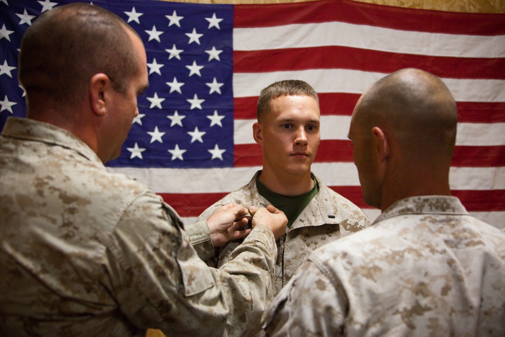 Promotion Ceremony on Forward Operating Base Jackson