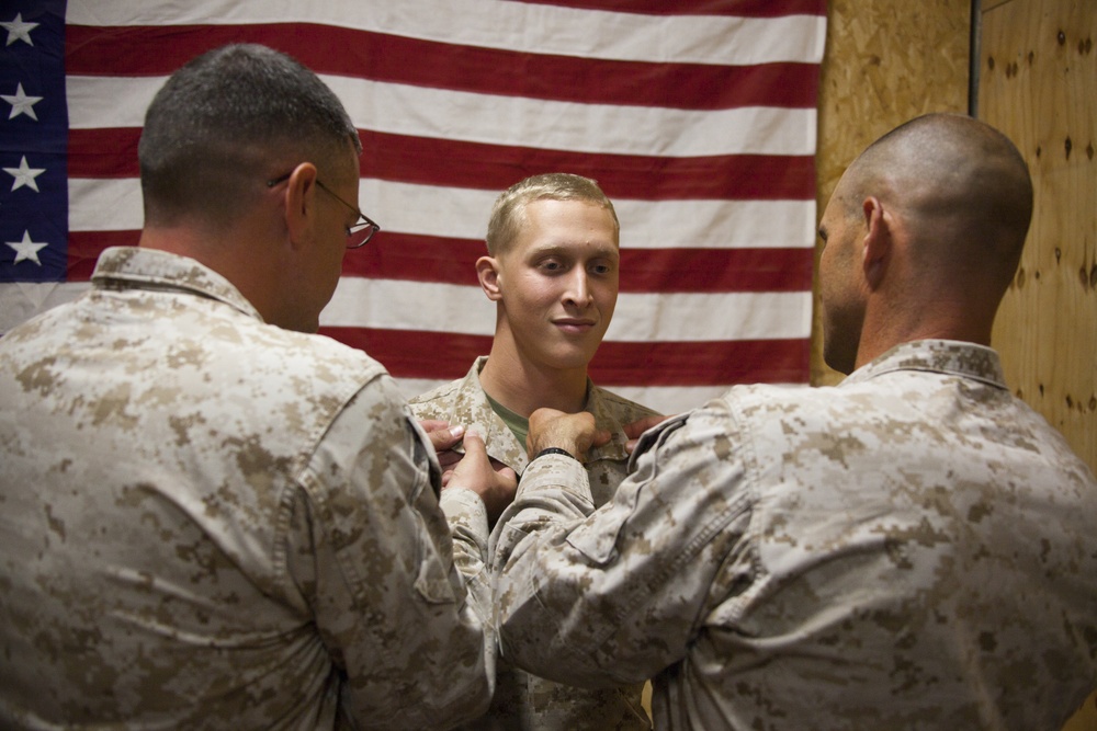 Promotion Ceremony on Forward Operating Base Jackson
