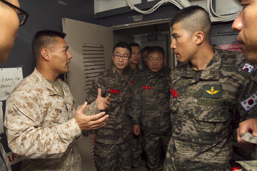 Korean Marines aboard USS New Orleans