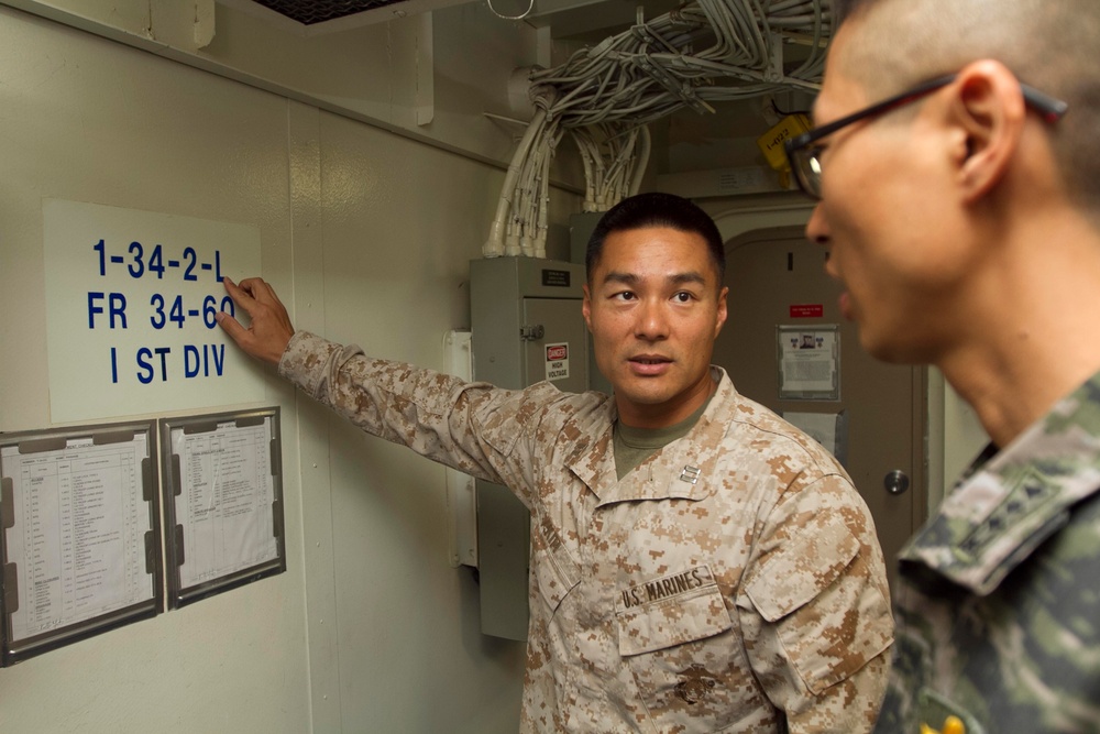 Korean Marines aboard USS New Orleans