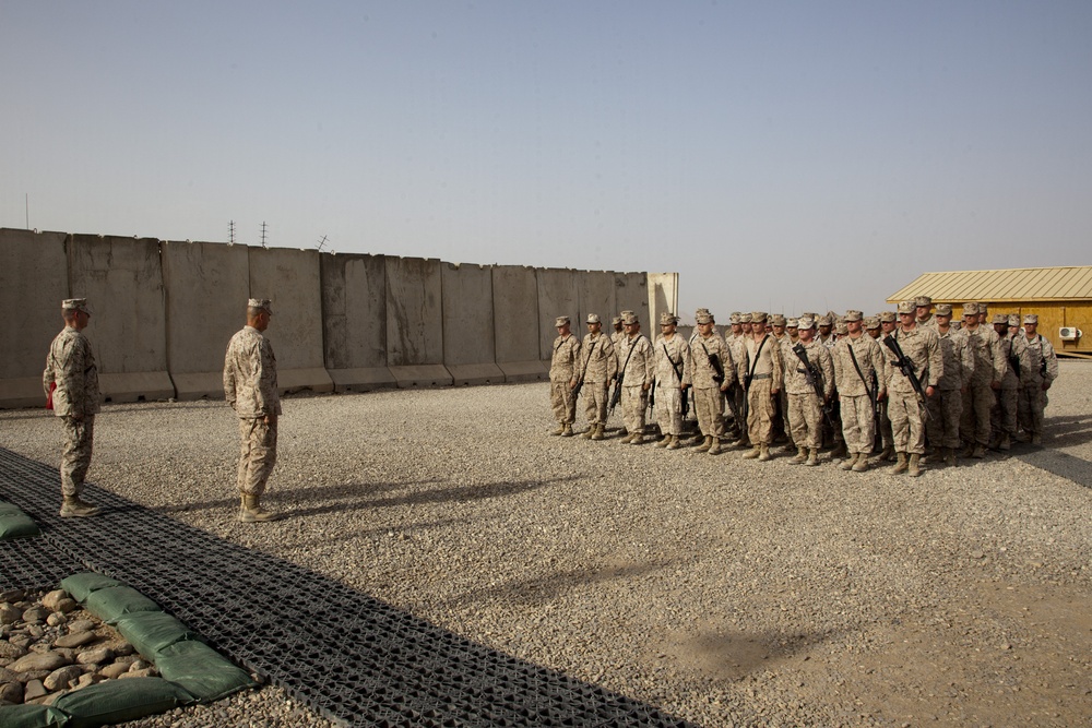 Promotion Ceremony aboard Camp Delaram II