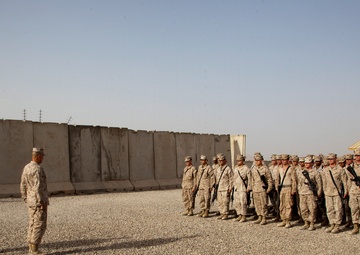 Promotion Ceremony aboard Camp Delaram II