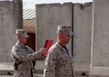 Promotion Ceremony aboard Camp Delaram II
