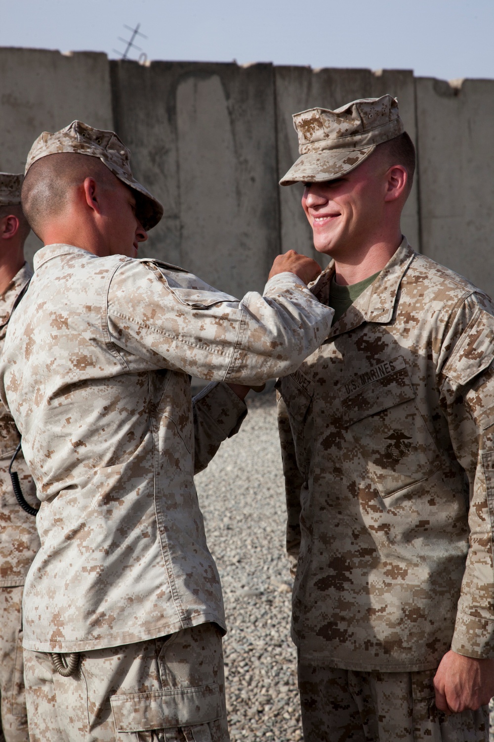 Promotion Ceremony aboard Camp Delaram II