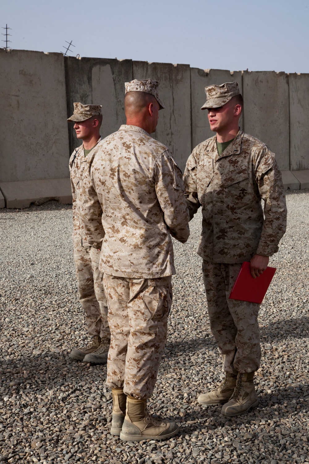 Promotion Ceremony aboard Camp Delaram II