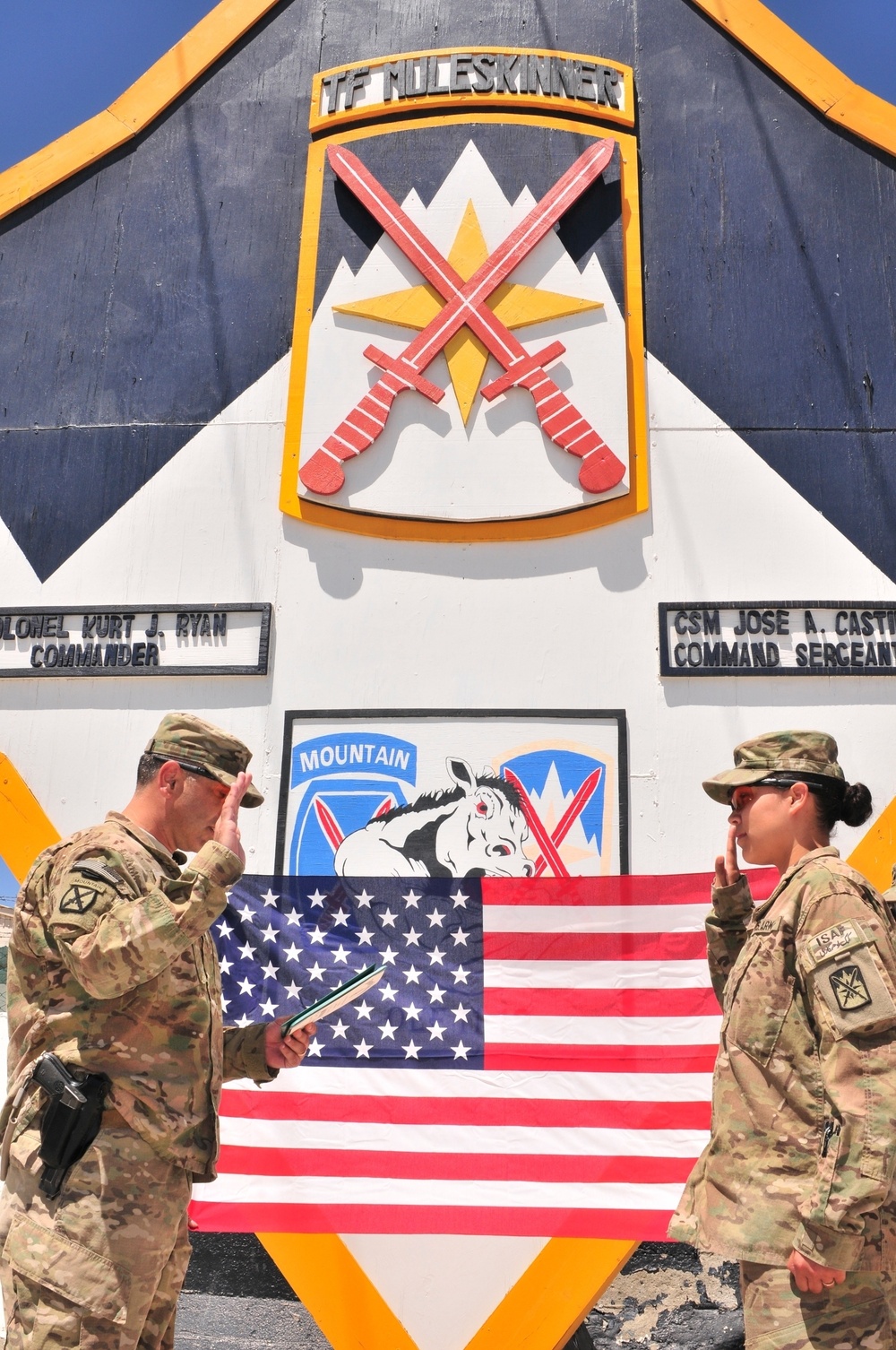 Spc. Thornton re-enlists