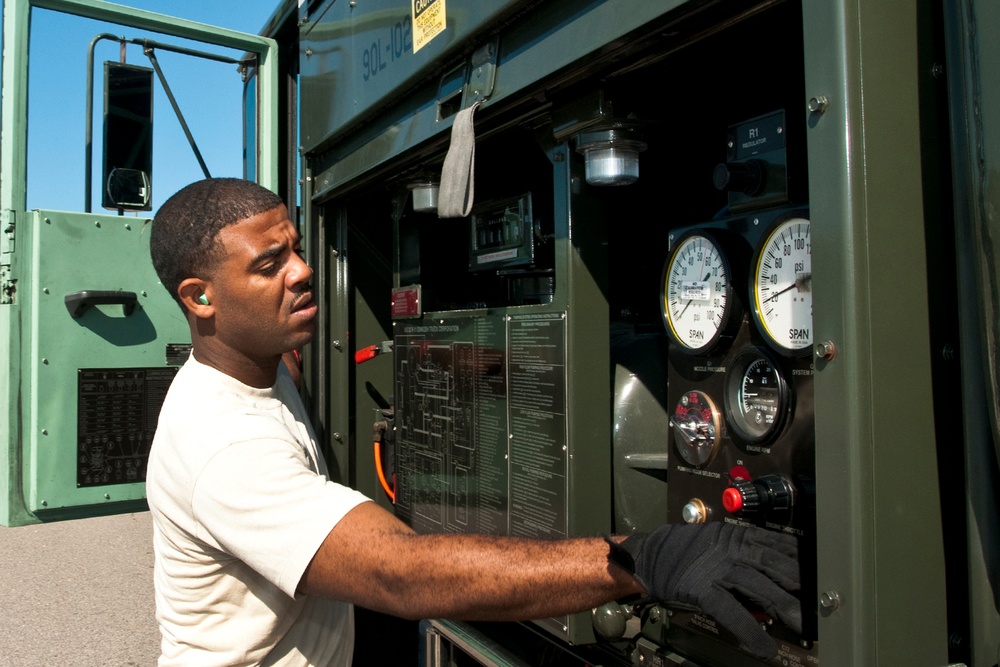 Refueling truck checkpoint inspection