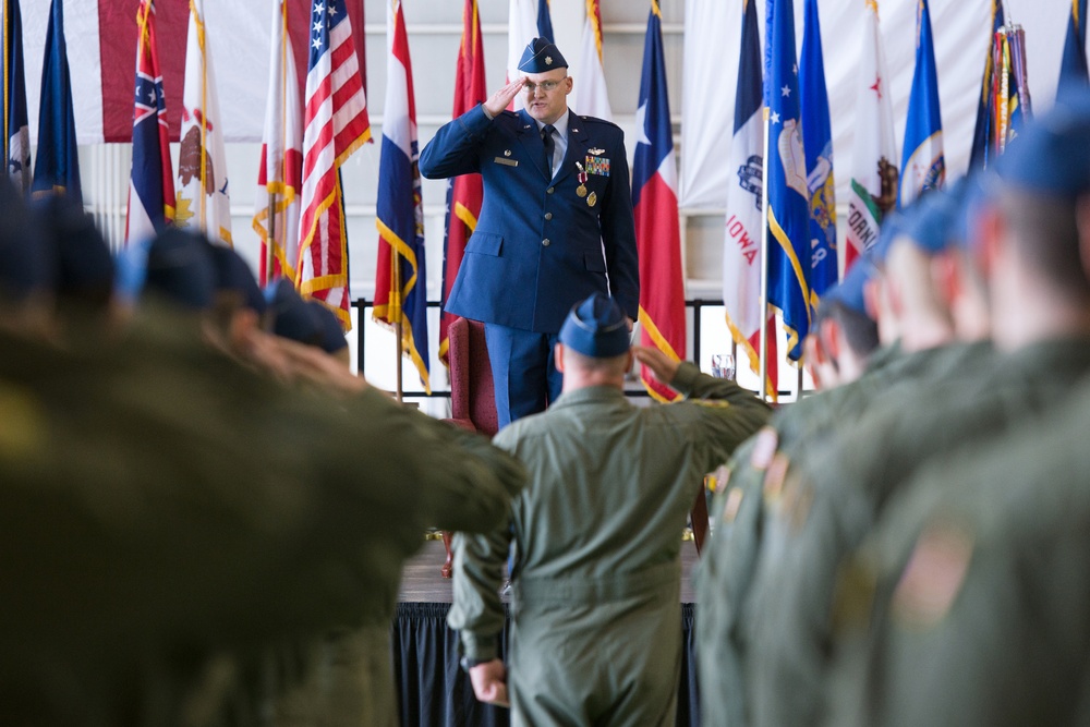 36th AS change of command ceremony