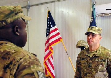 Charlie Company, 1st Battalion, 41st Infantry Regiment pays respects to fallen comrade