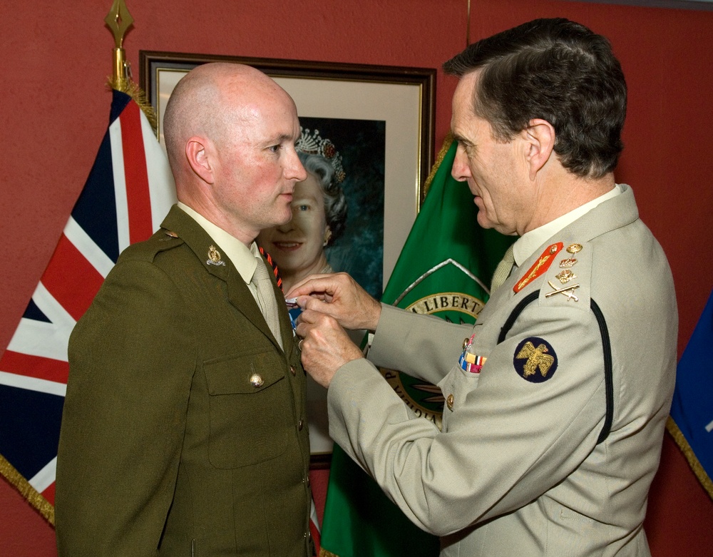 British officers Commendations and National Medals