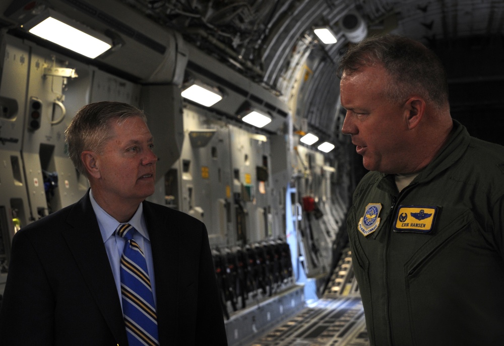 US Senator Lindsey Graham visits JB Charleston