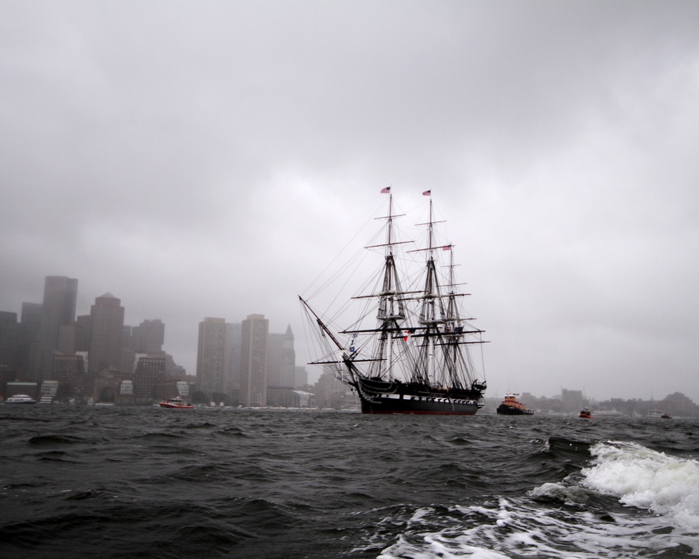 USS Constitution in the Boston Harbor