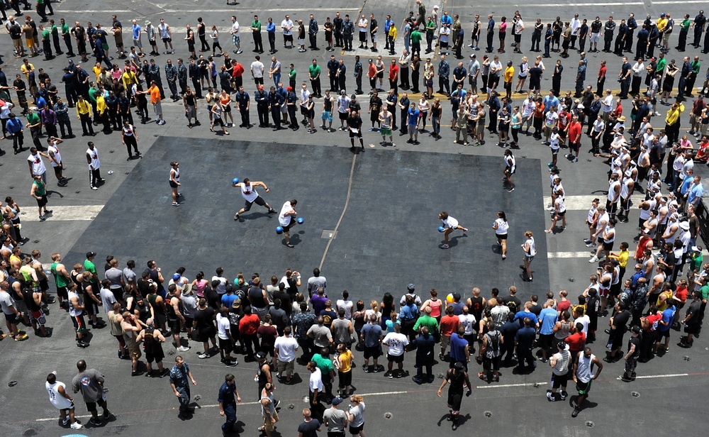 Dodgeball aboard USS Abraham Lincoln