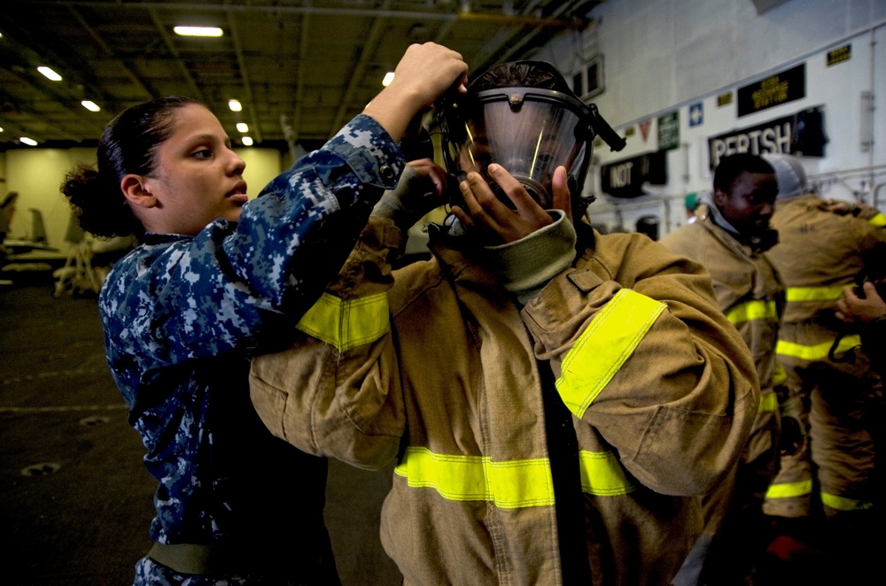 USS Abraham Lincoln general quarters drill