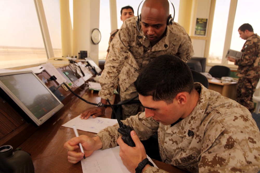 24th MEU Air Traffic Controllers Run the Tower during Exercise Eager Lion 12
