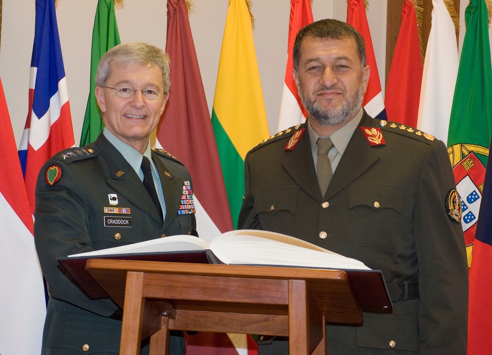 Afghanistan's Chief of Defense visits Supreme Headquarters Allied Powers Europe