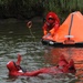 Drill Conductor Marine Safety and Survival course students participate in Coast Guard survival course