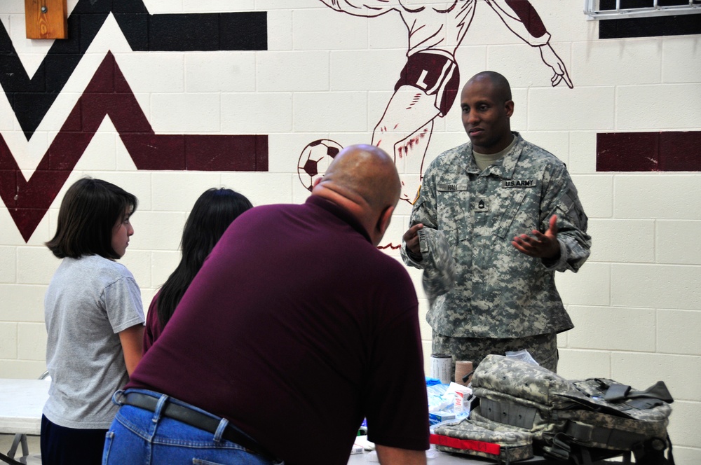 Army medics support local school's health fair