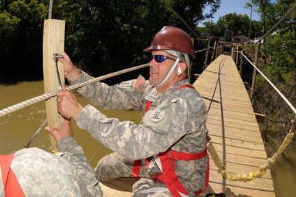 Guardsmen restore footbridge access in Fort Ransom