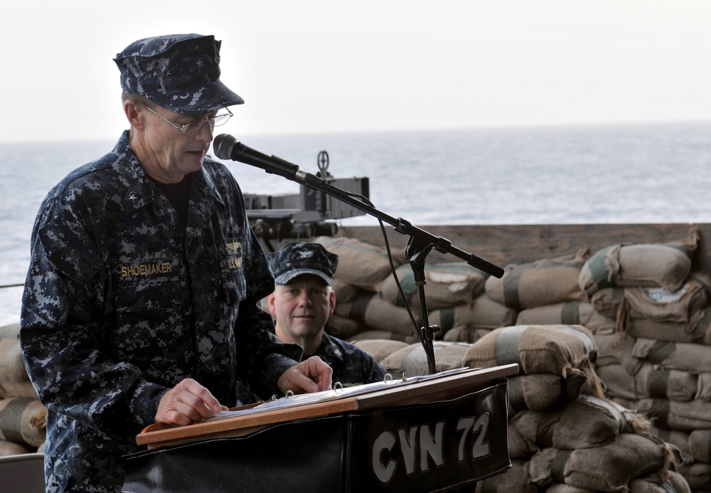 USS Abraham Lincoln's Battle of Midway remembrance ceremony