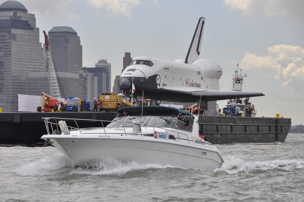 Coast Guard escorts Space Shuttle Enterprise