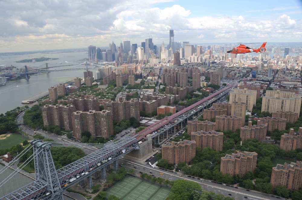 Coast Guard above New York City