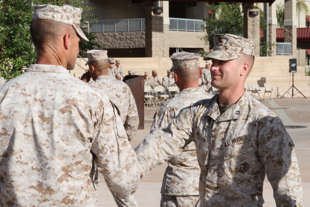 Company welcomes new leader as old commander deploys