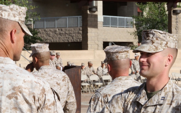 Company welcomes new leader as old commander deploys
