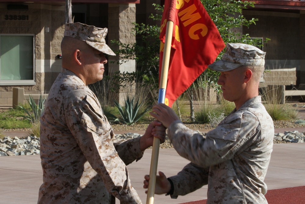 Company welcomes new leader as old commander deploys