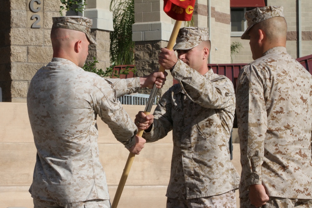 Company welcomes new leader as old commander deploys